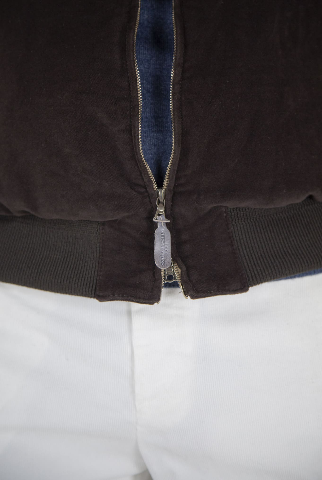 CONTRASTWAY Bomber Fustagno Piumino D'Oca Moro