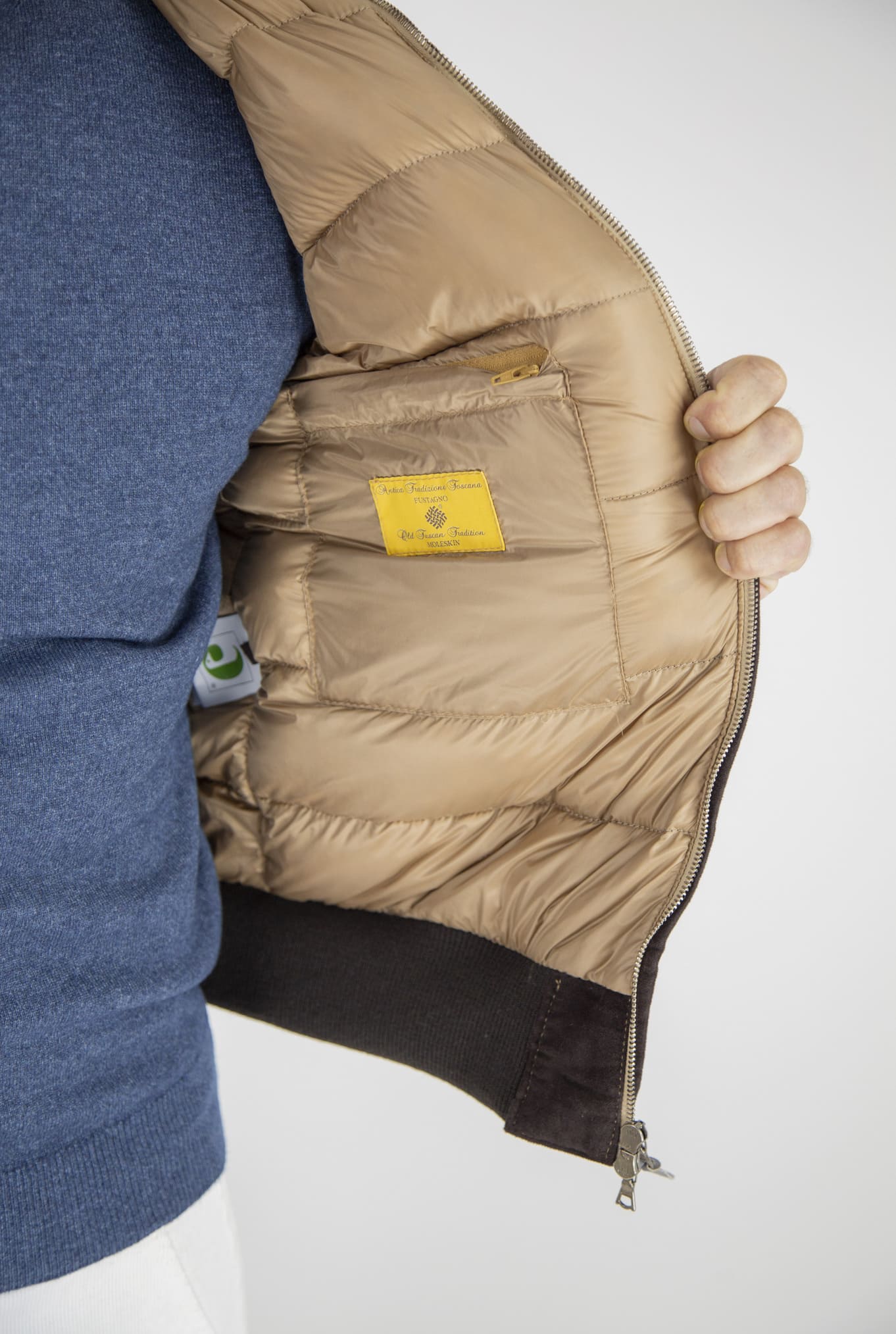 CONTRASTWAY Bomber Fustagno Piumino D'Oca Moro