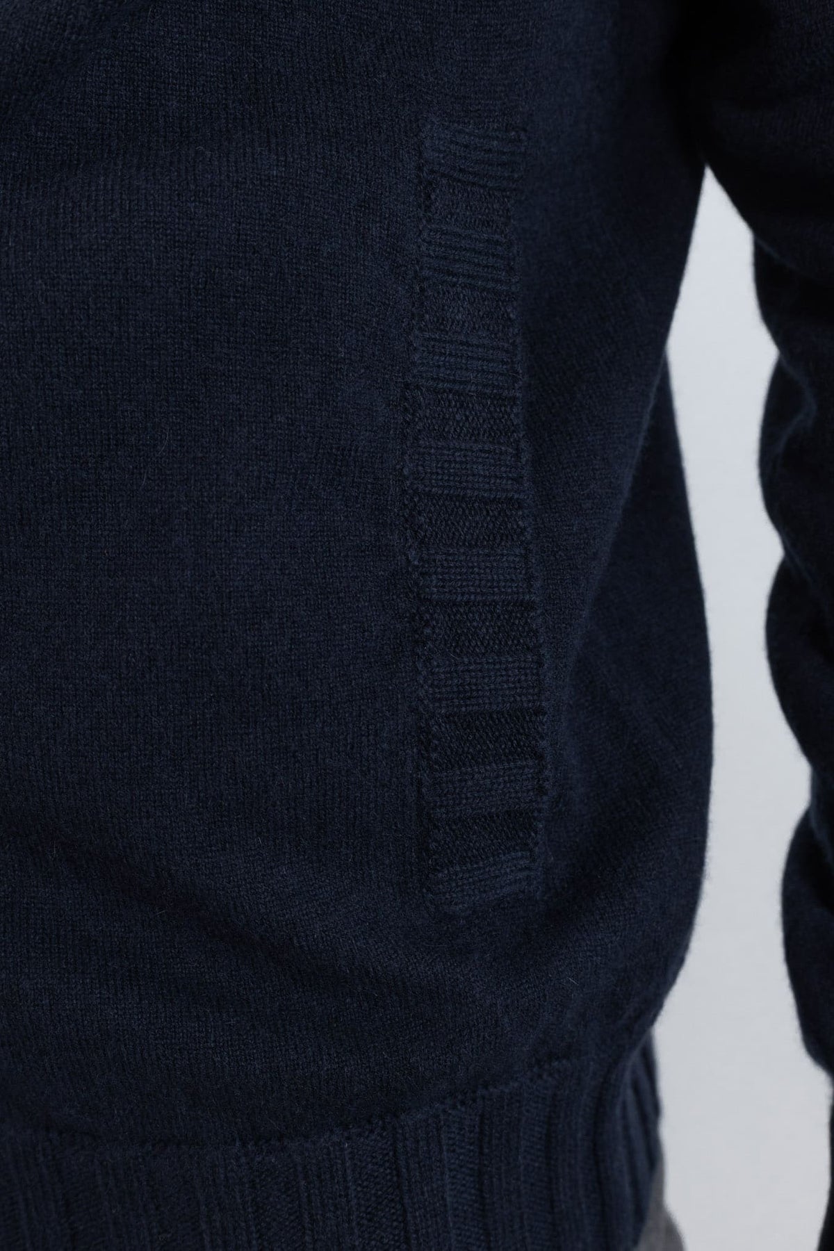 FIORONI Bomber Maglia Cashmere "Duvet" Blu Navy