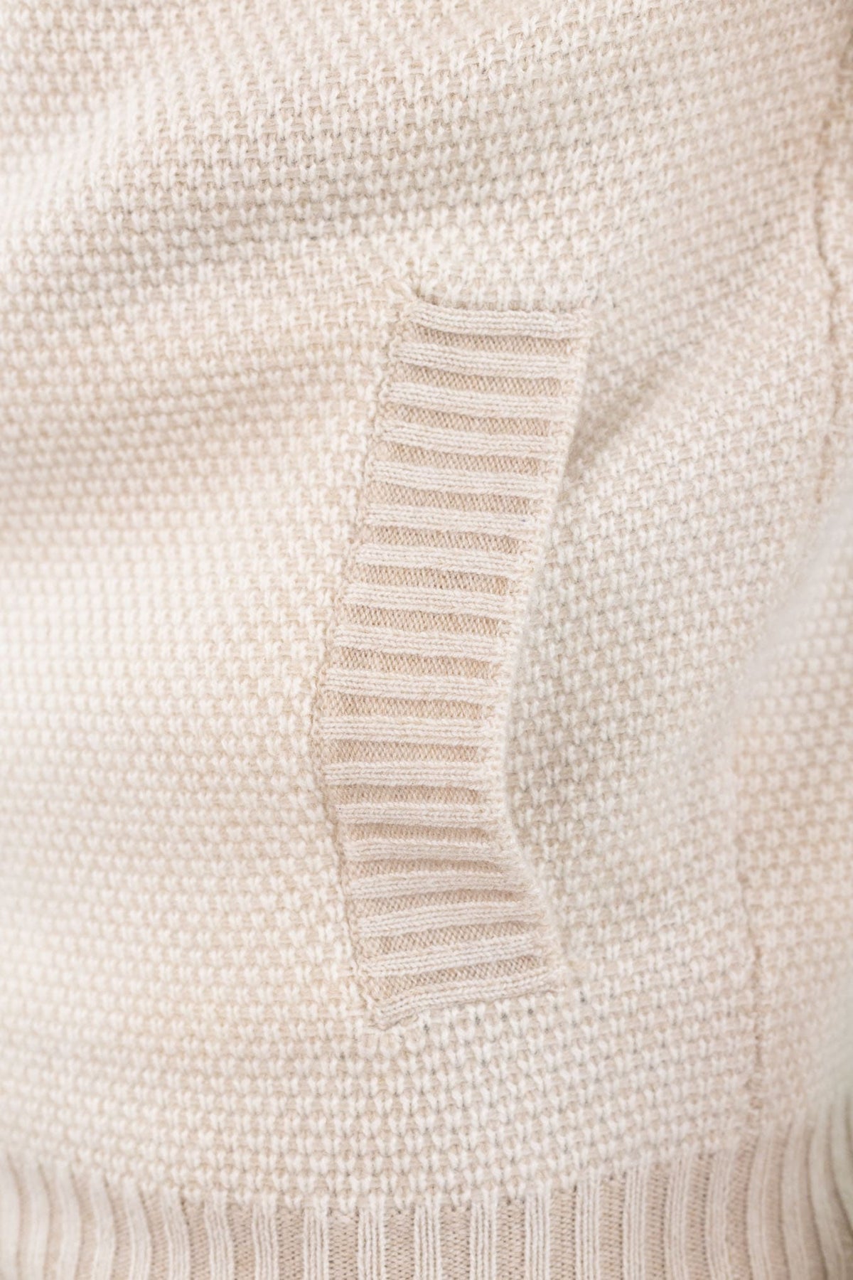 FIORONI Bomber Full Zip Cashmere Bianco Panna