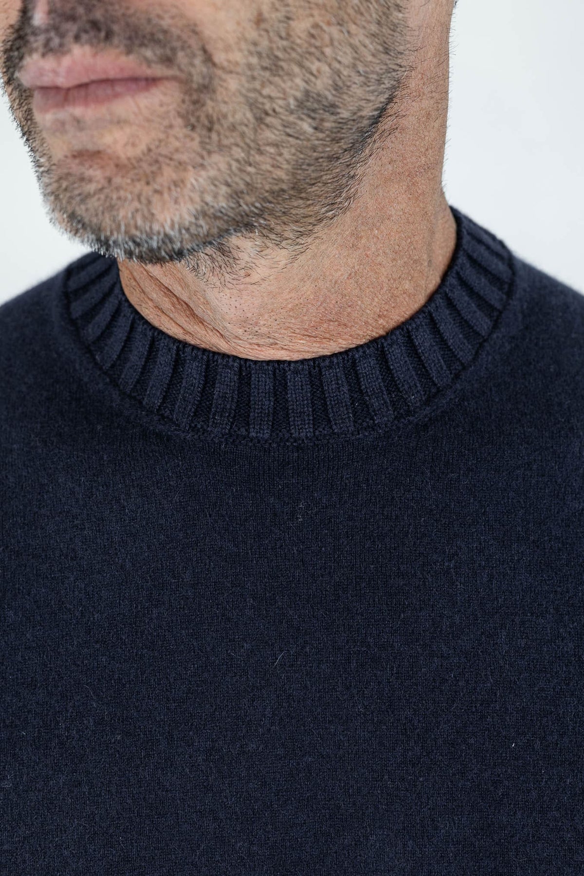 GUARINO Girocollo Cashmere Felted Blu