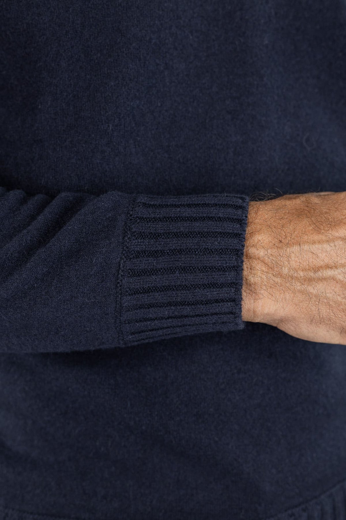 GUARINO Girocollo Cashmere Felted Blu