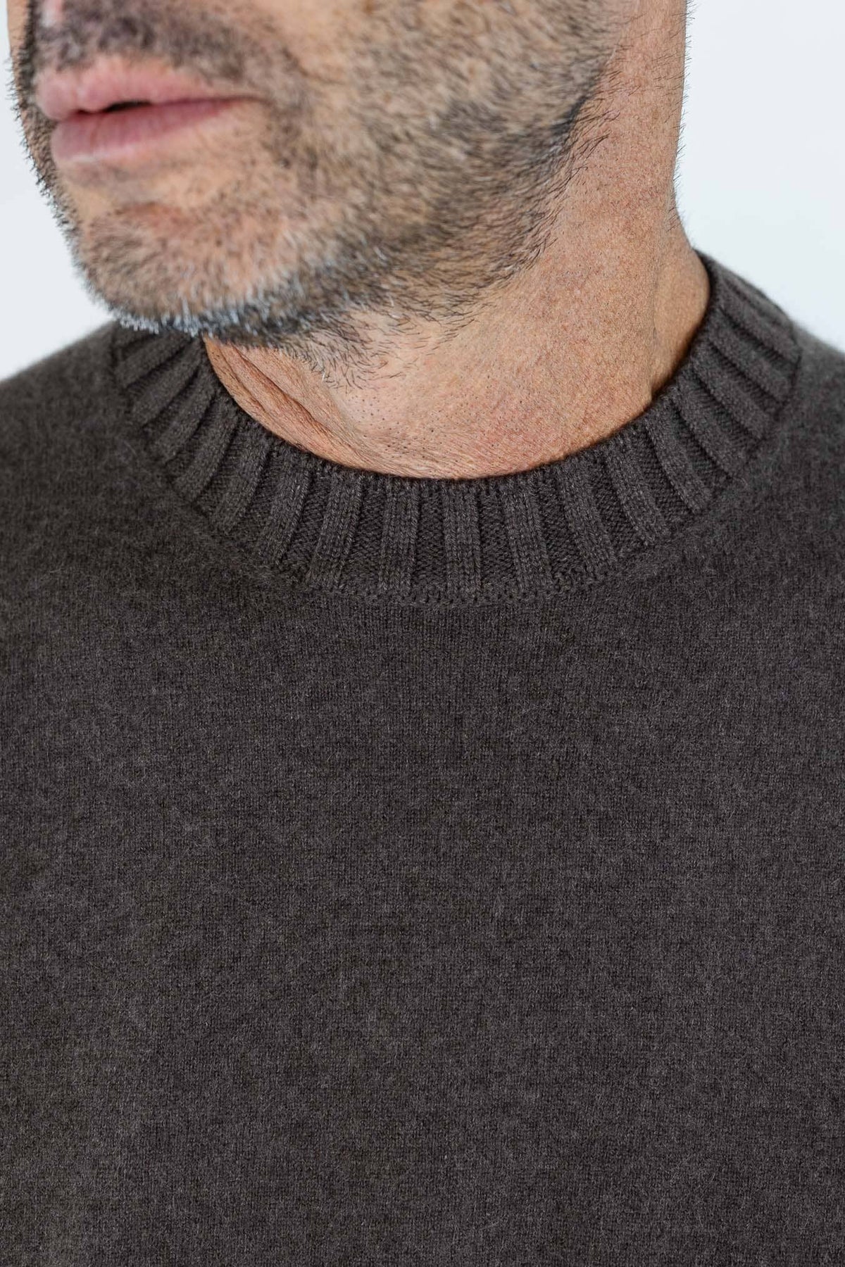 GUARINO Girocollo Cashmere Felted Testa Moro