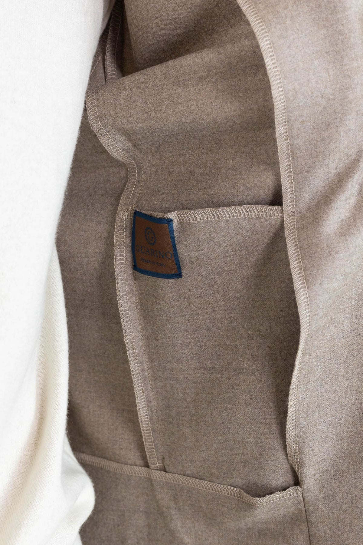 GUARINO Giubbino Tessuto Jersely® Loro Piana Taupe