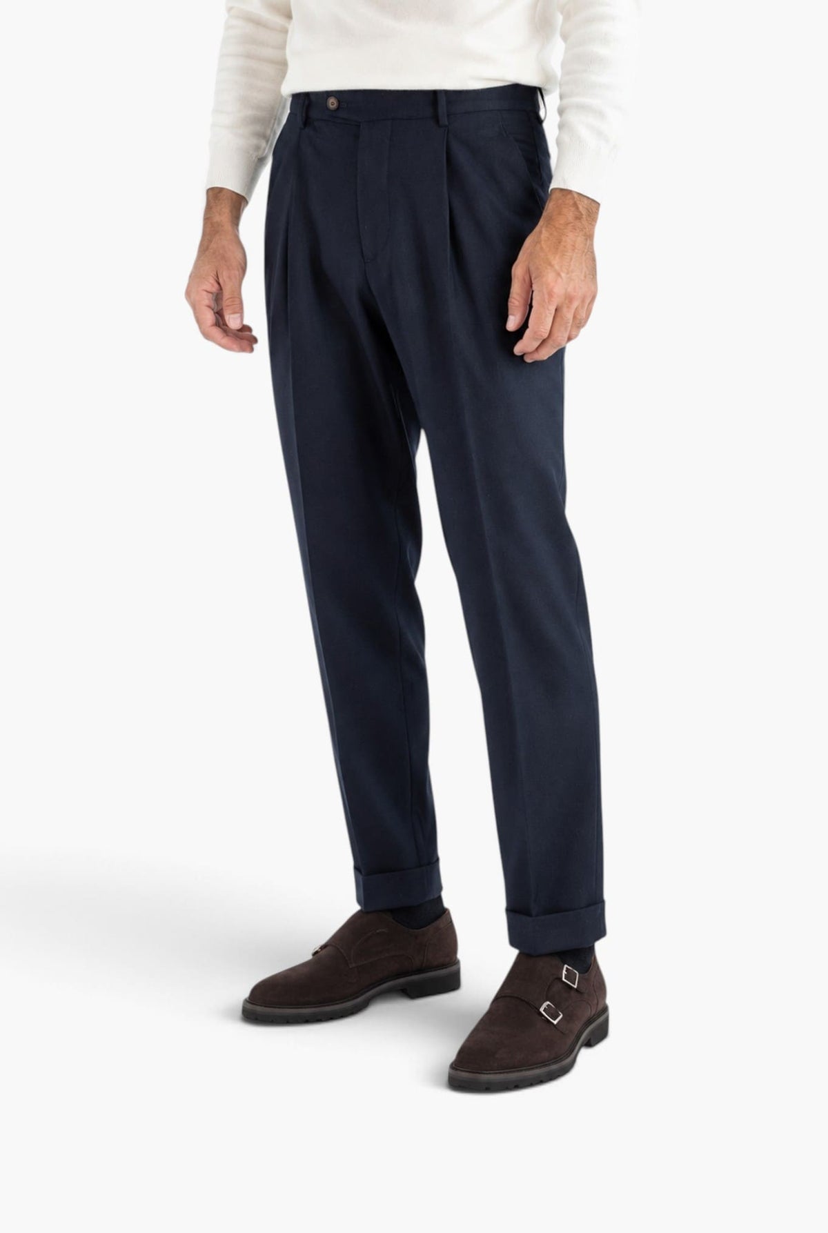 GUARINO Pantaloni Tessuto Jersely® Loro Piana Blu