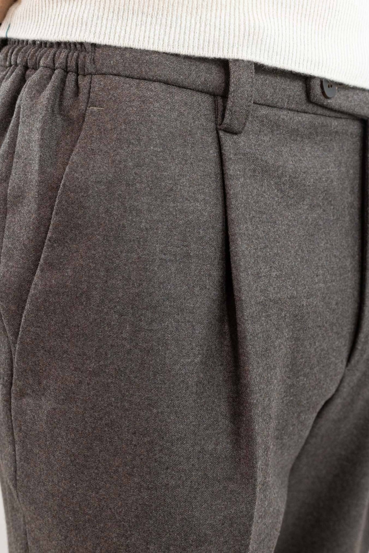 GUARINO Pantaloni Tessuto Jersely® Loro Piana Moro
