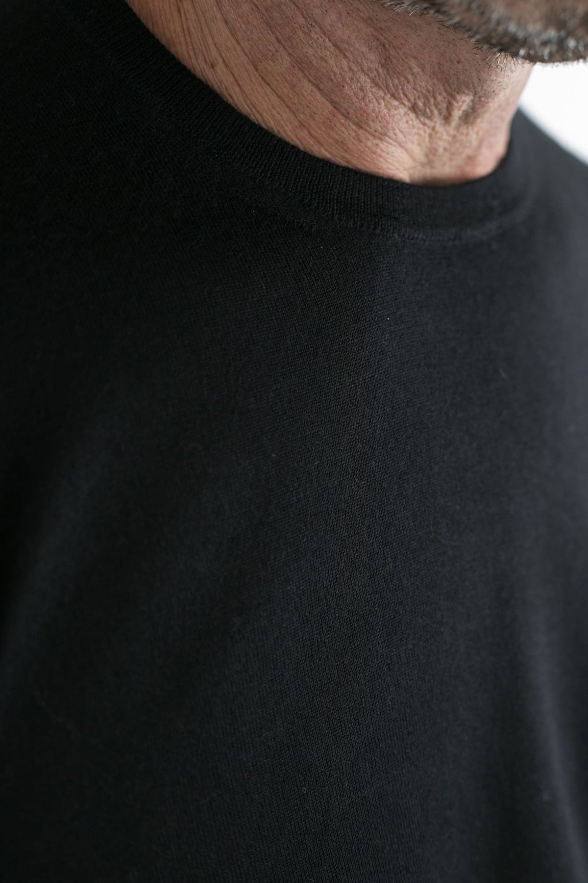 GUARINO Girocollo Cashmere Seta Superlight Nero