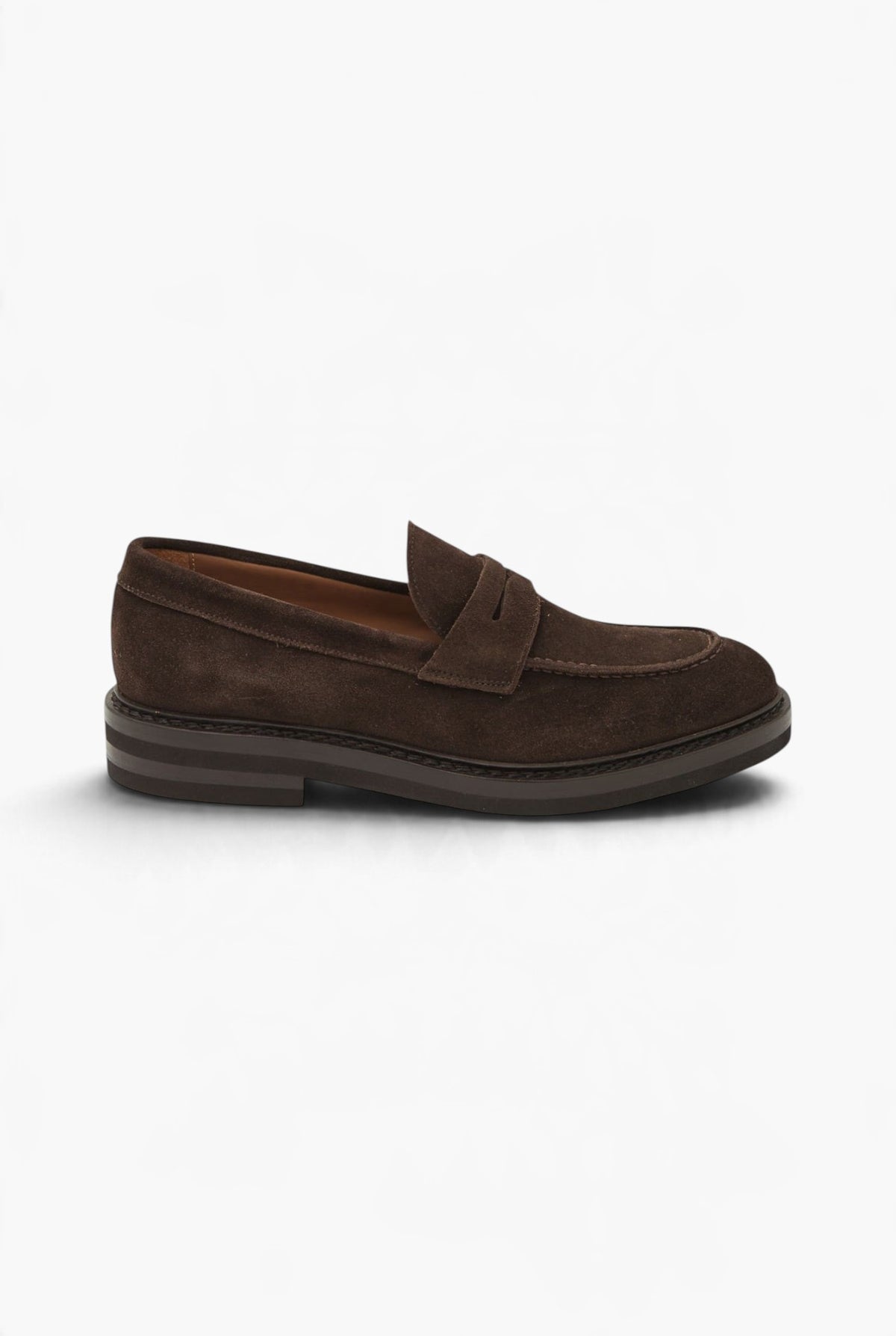 GUARINO Mocassini con Fascetta Suede Testa di Moro