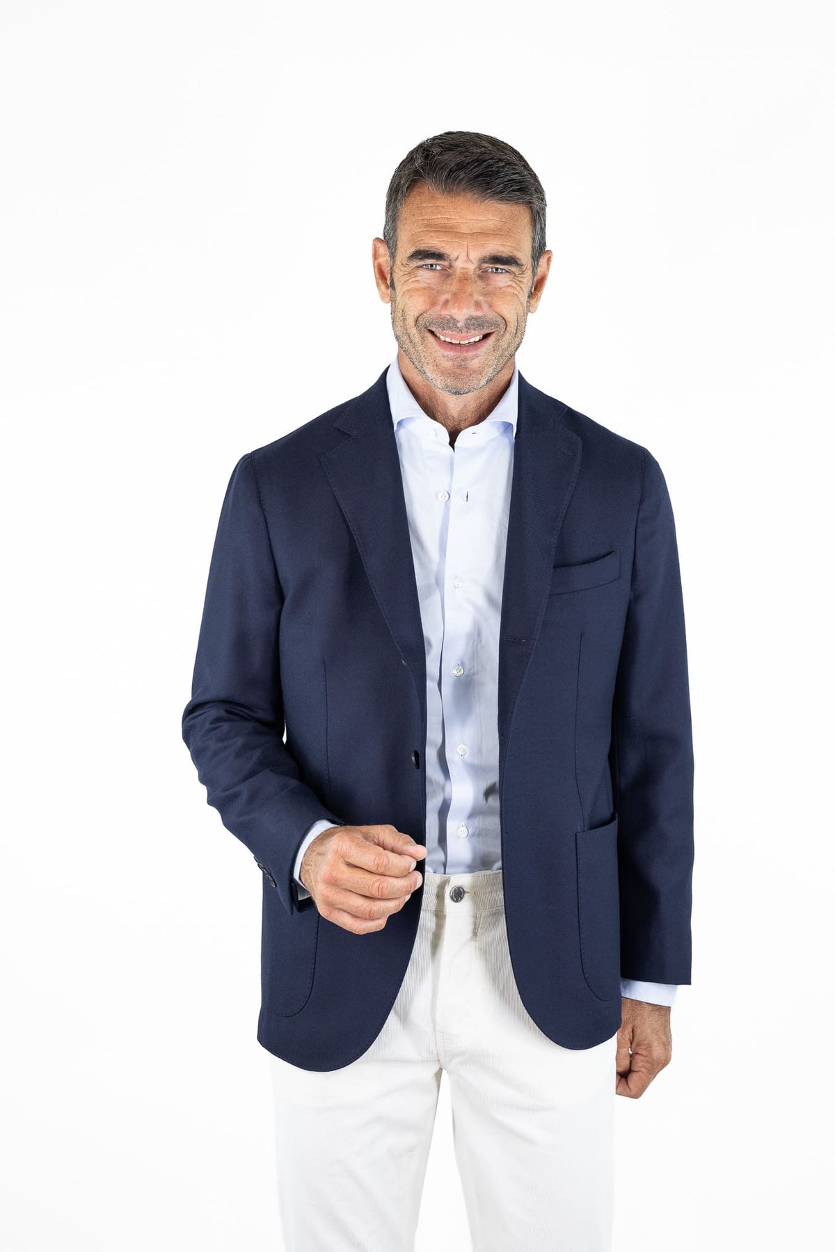 GUARINO Giacca Monopetto Lana Blu