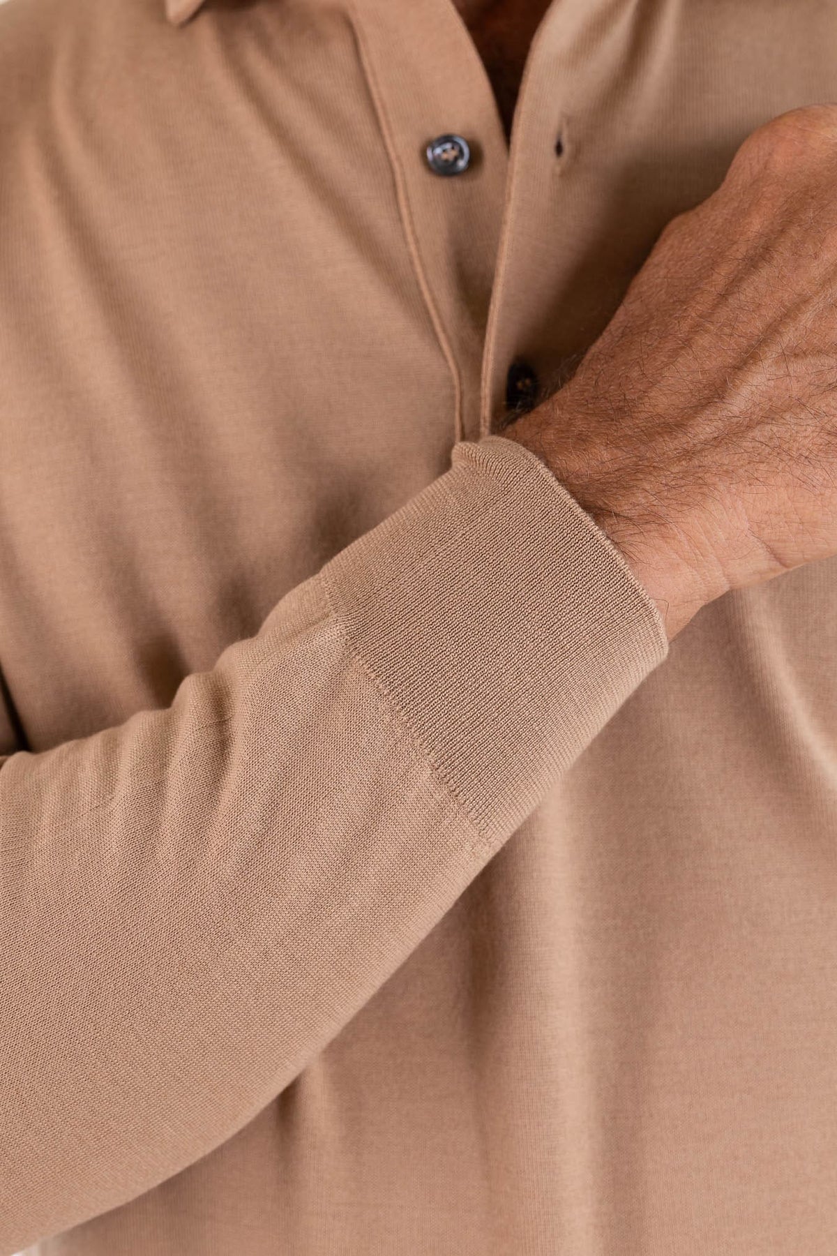 GUARINO Polo "Wish" Merinos 15.5 Micron Camel