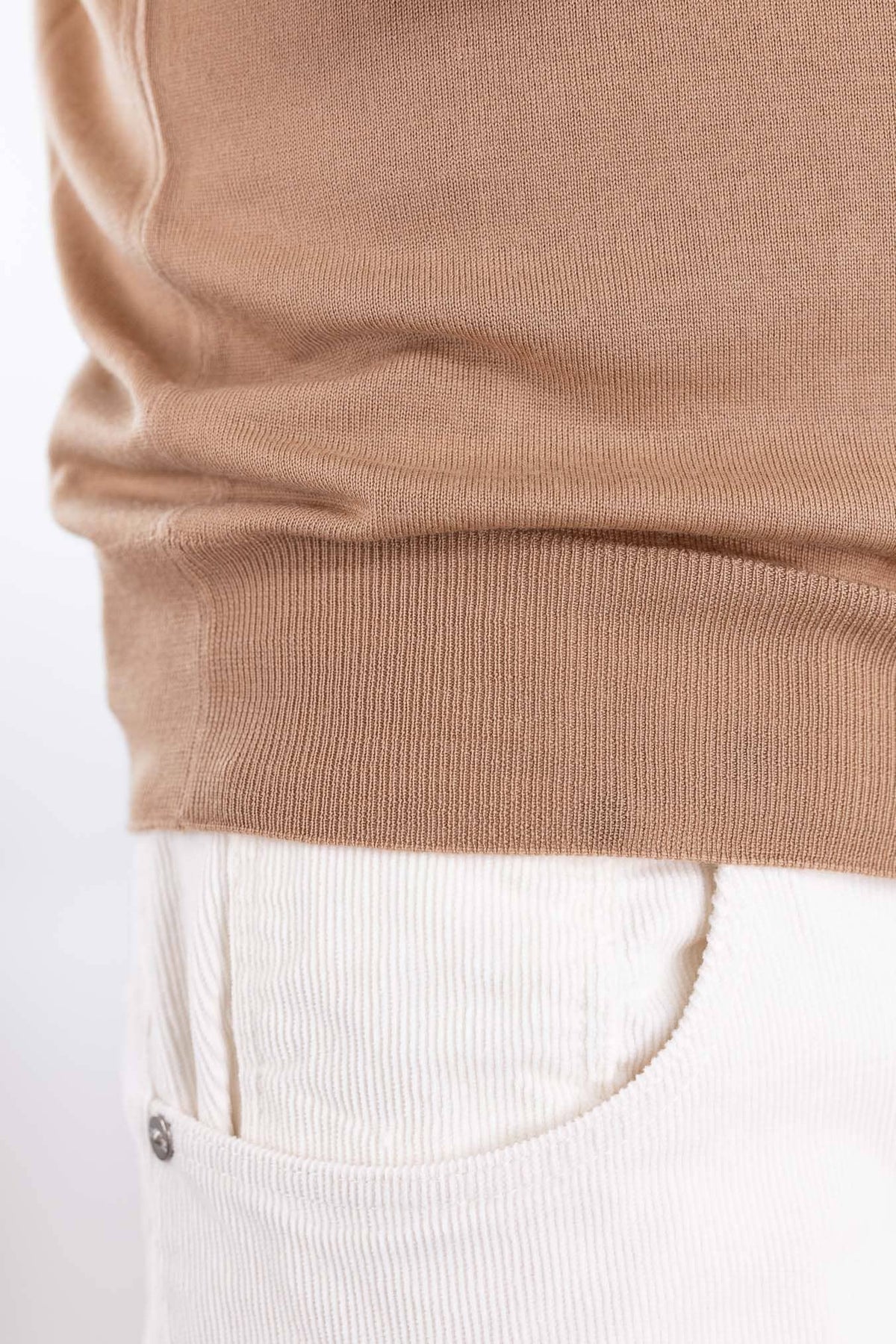 GUARINO Polo "Wish" Merinos 15.5 Micron Camel