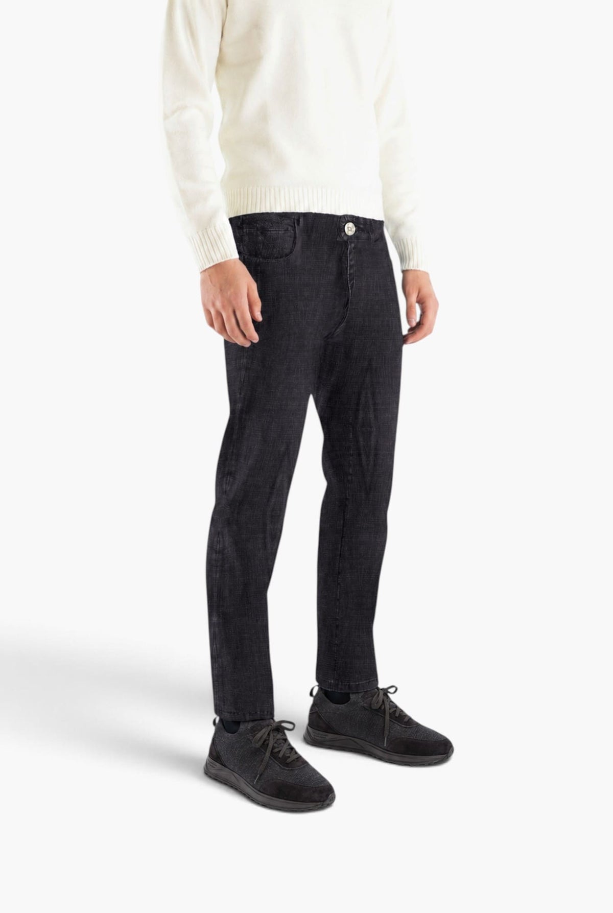 INCOTEX Pantaloni Jeans Sartoriali Denim Nero