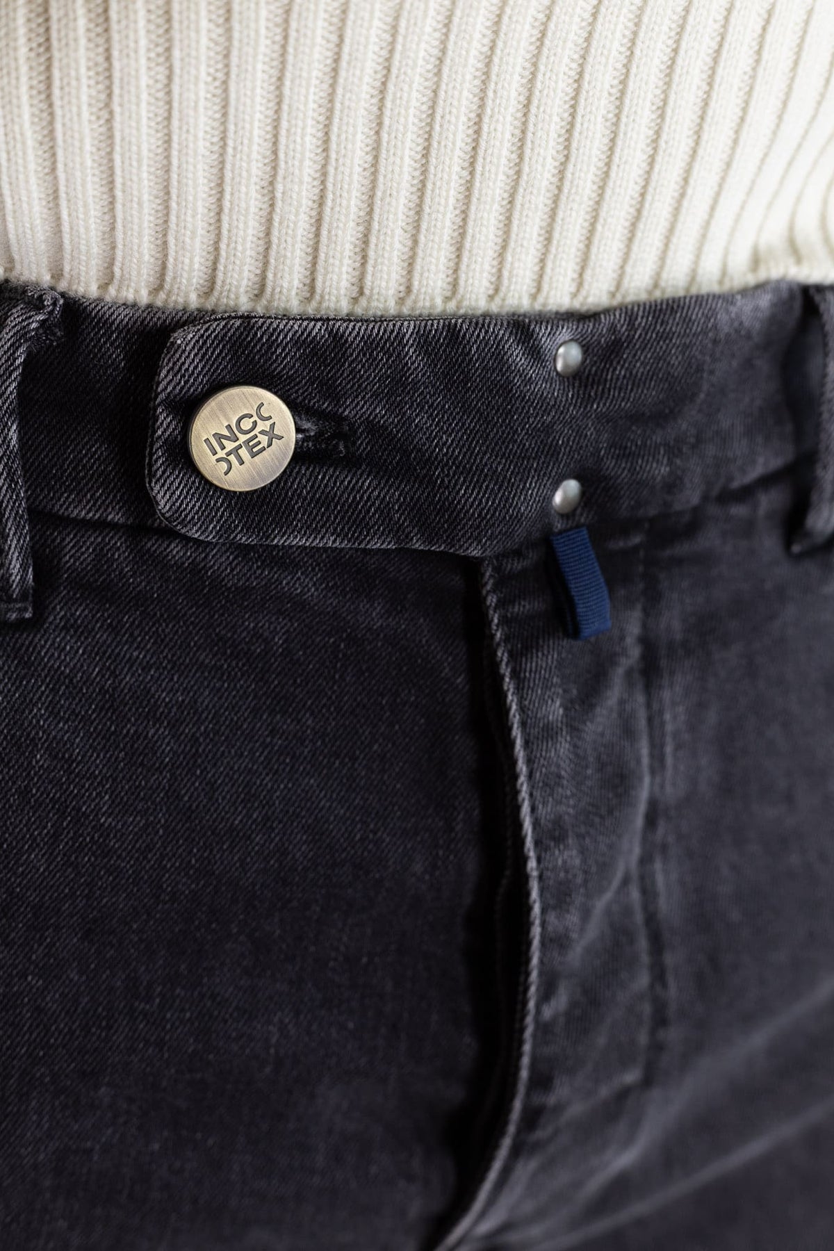INCOTEX Pantaloni Jeans Sartoriali Denim Nero