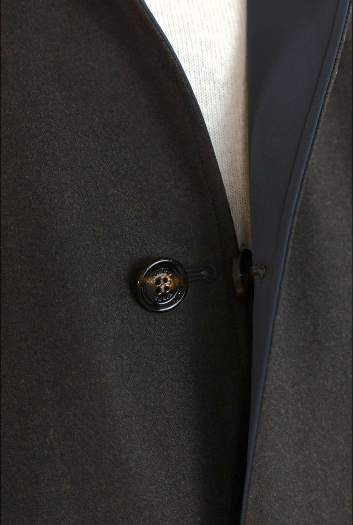 KIRED Cappotto Reversibile Lana Nylon Moro Blu