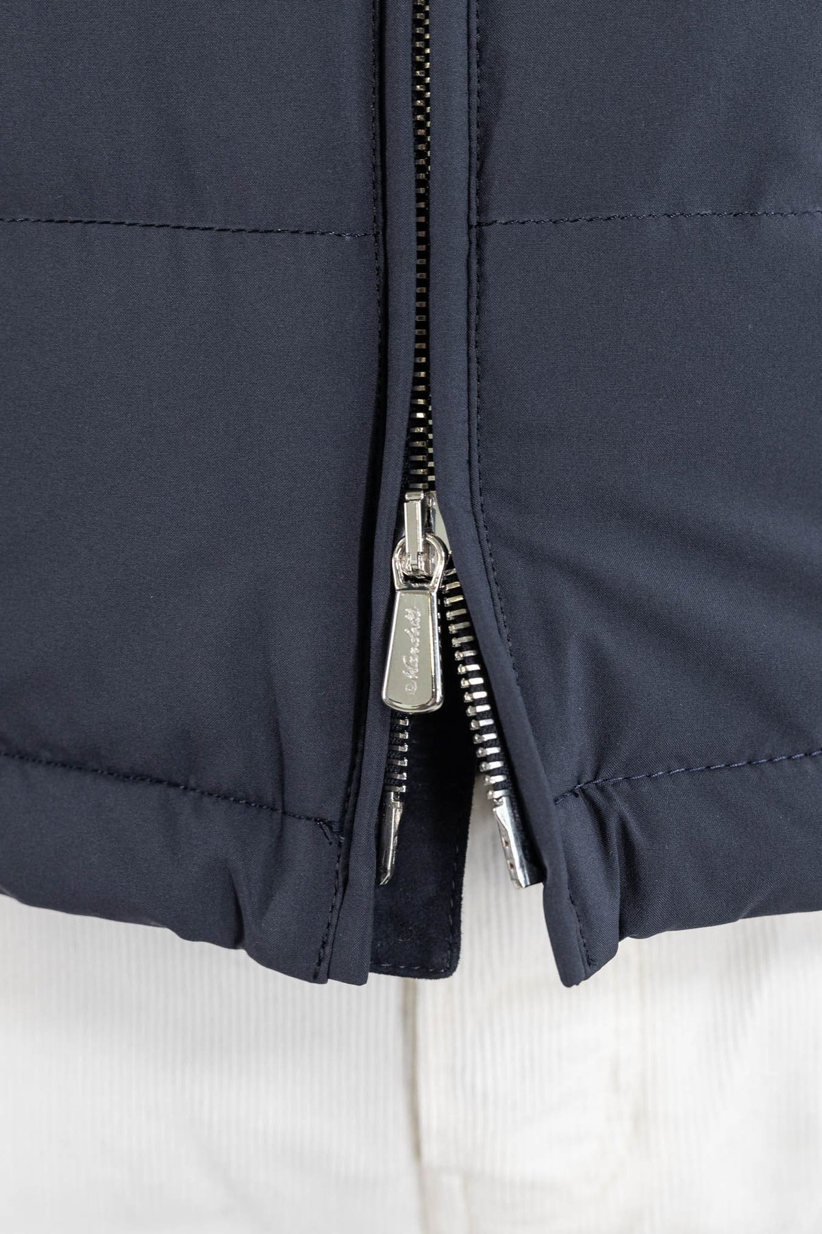 MANDELLI Piumino Cappuccio Foderato Cashmere Blu