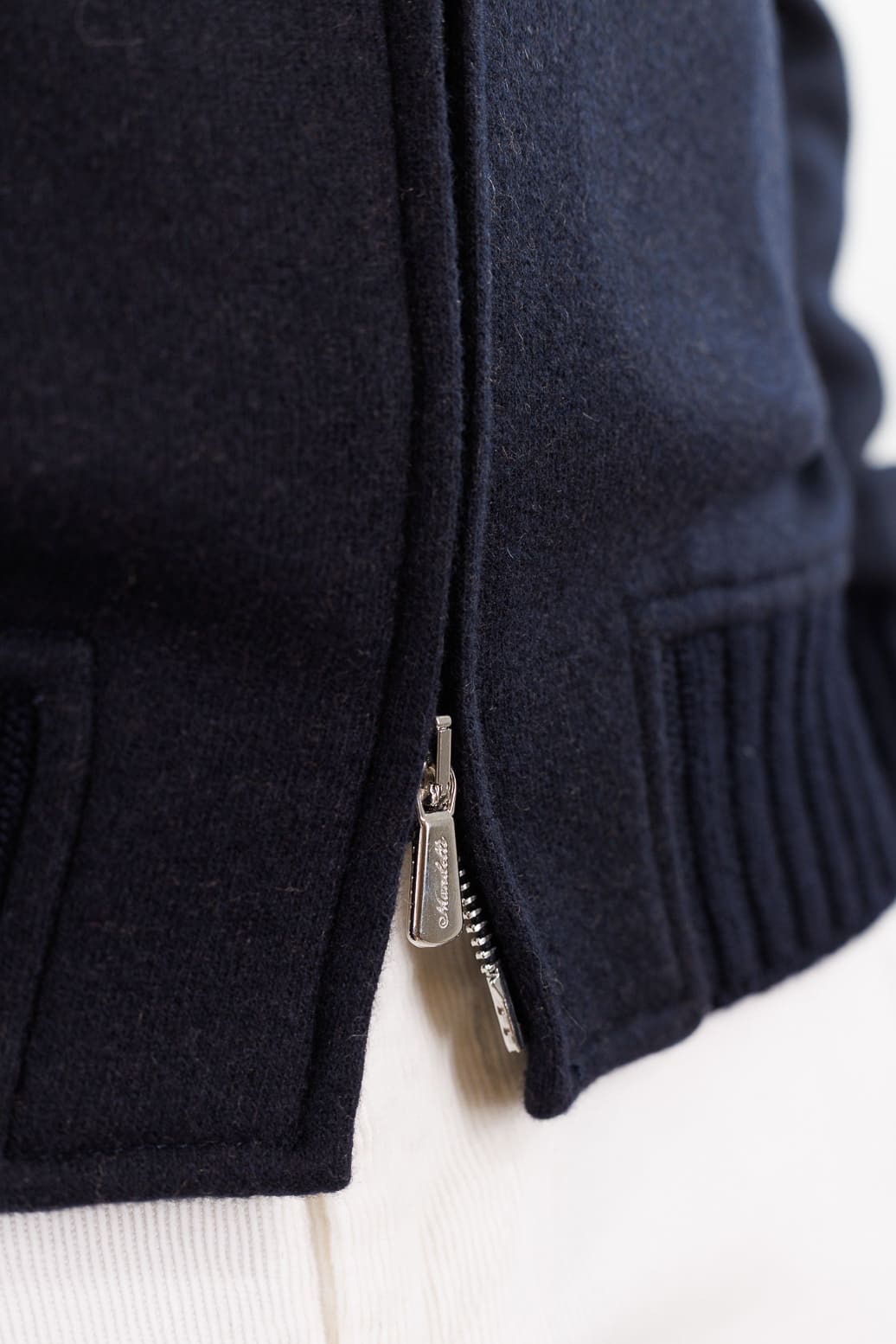 MANDELLI Giubbino Loro Piana Jersey Cashmere Blu