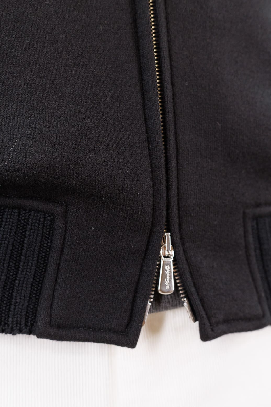 MANDELLI Giubbino Loro Piana Jersey Cashmere Nero