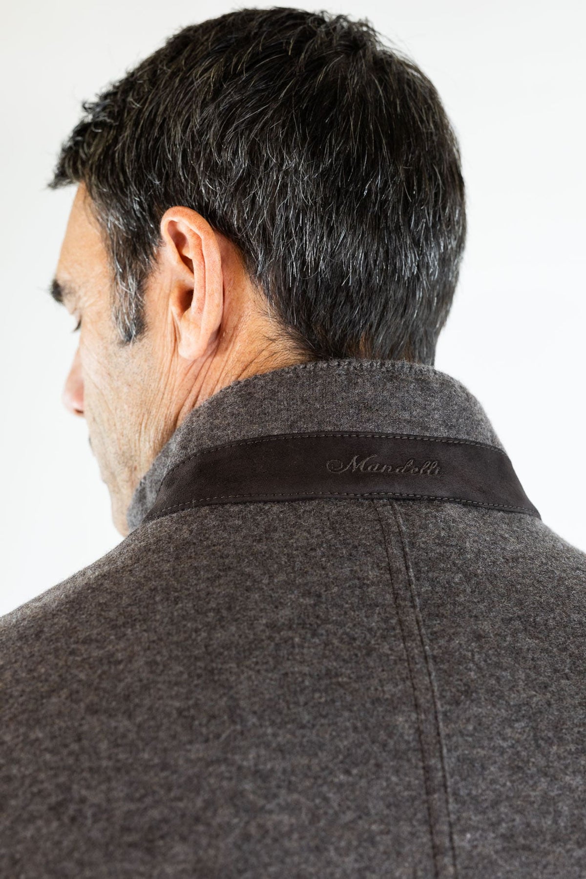 MANDELLI Giubbino Tessuto Loro Piana Cashmere Tortora