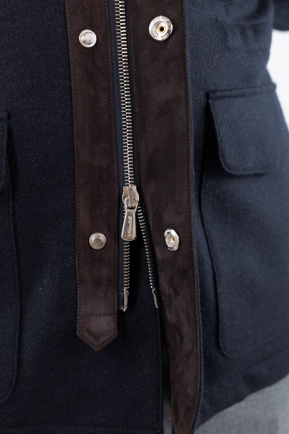 MANDELLI Field Jacket Jersey Cashmere Double Blu