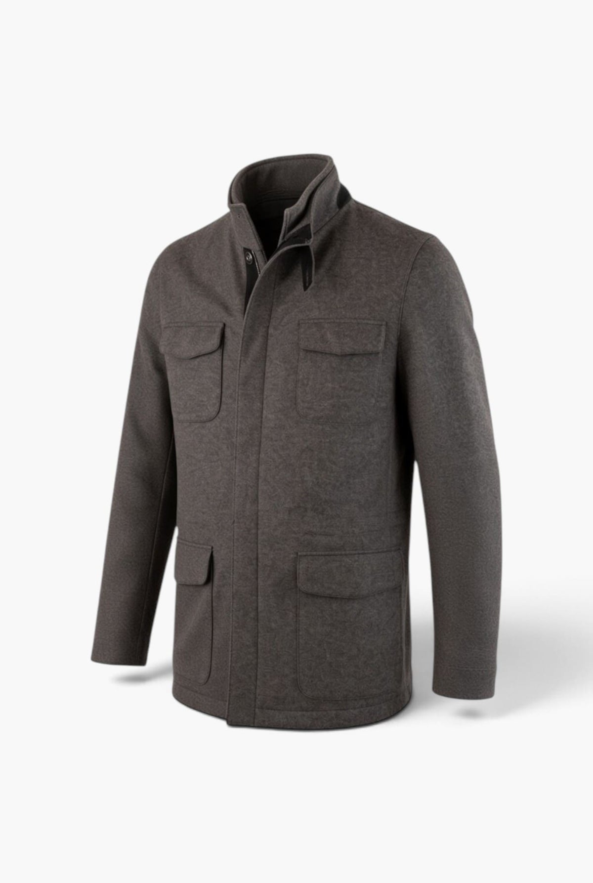 MANDELLI Field Jacket Jersey Cashmere Double Tortora