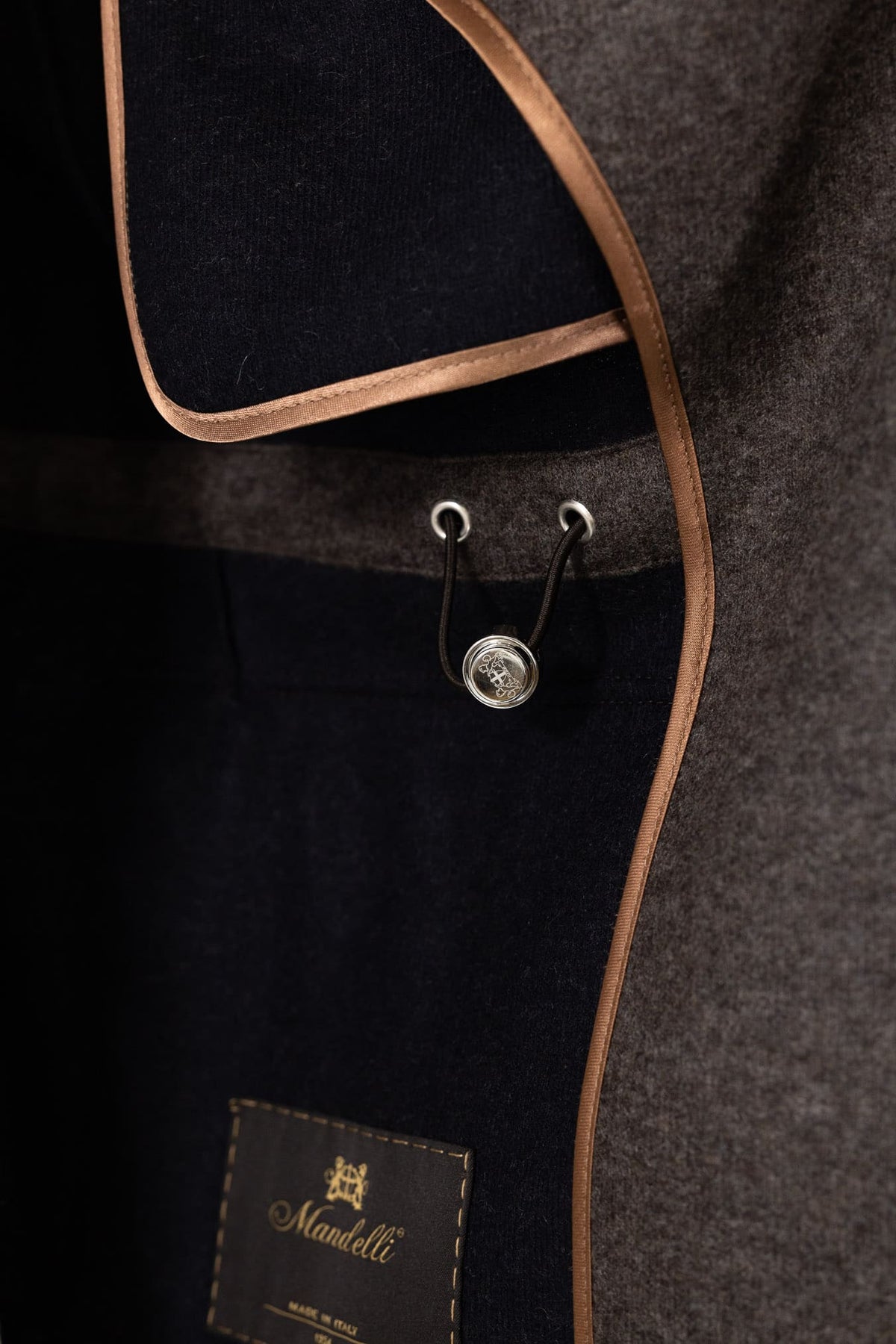 MANDELLI Field Jacket Jersey Cashmere Double Tortora