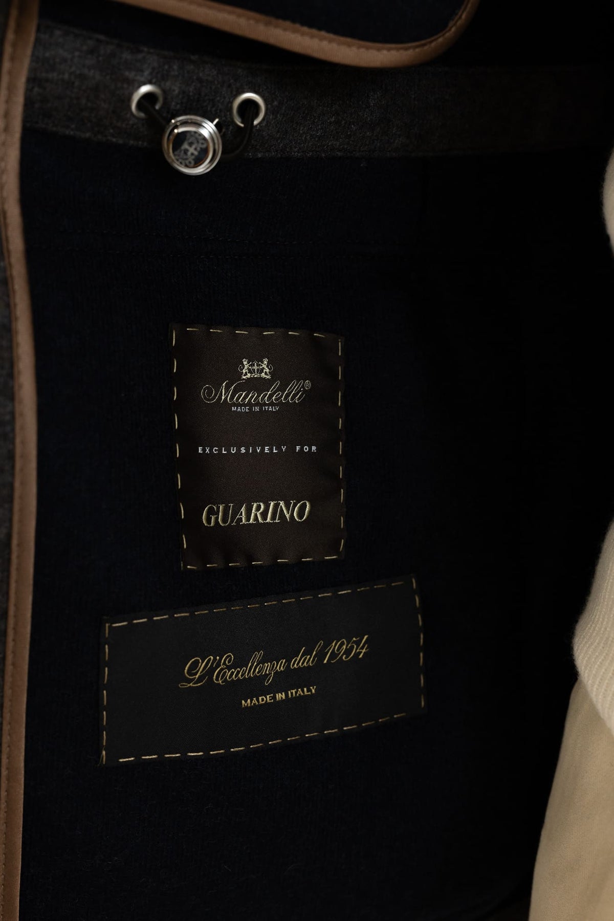 MANDELLI Field Jacket Jersey Cashmere Double Tortora