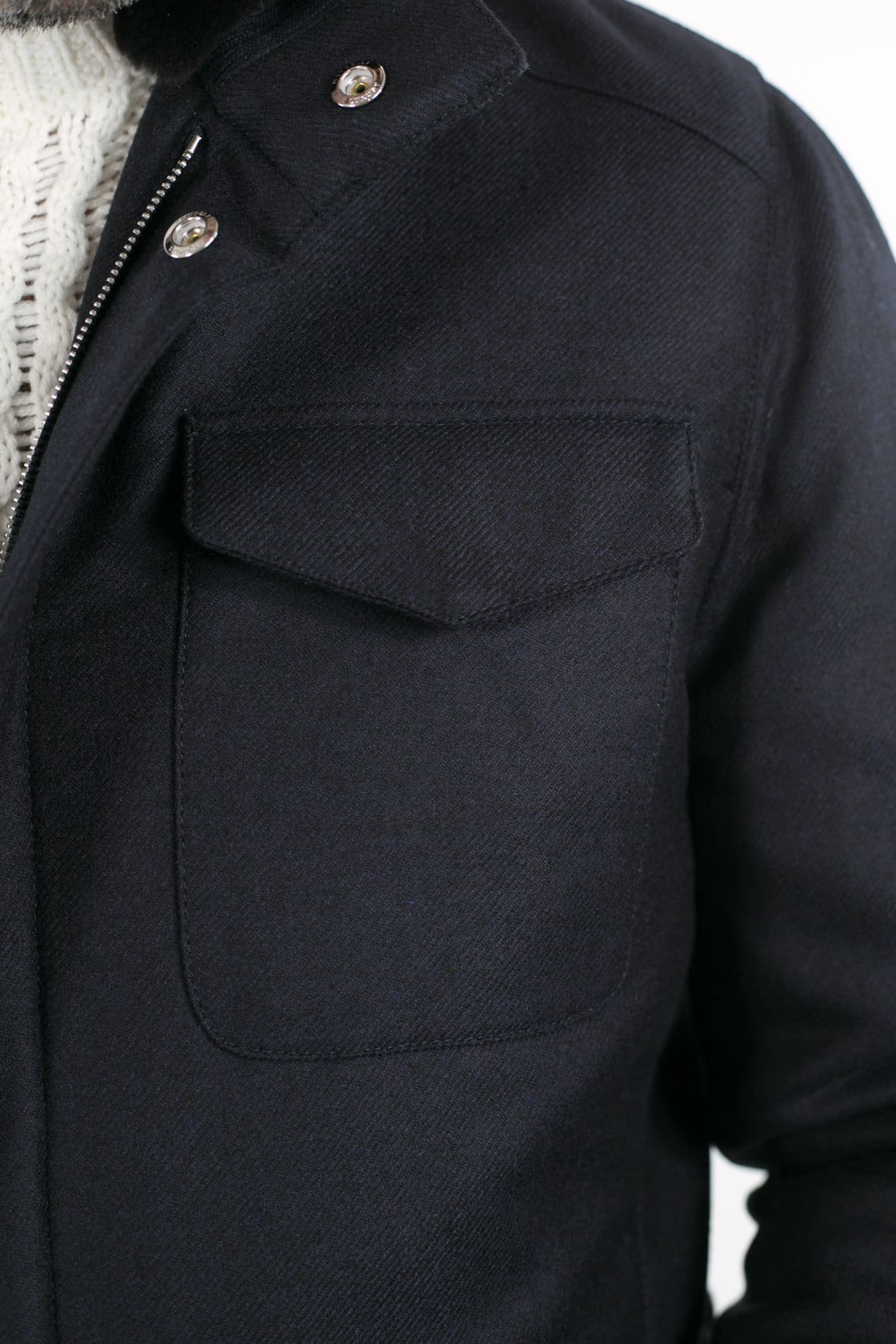 MANDELLI Field Jacket Storm System Loro Piana Blu