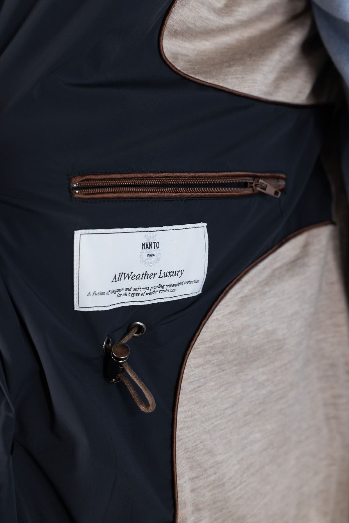 MANTO Field Jacket "Quattro" Tessuto Tecnico Blu