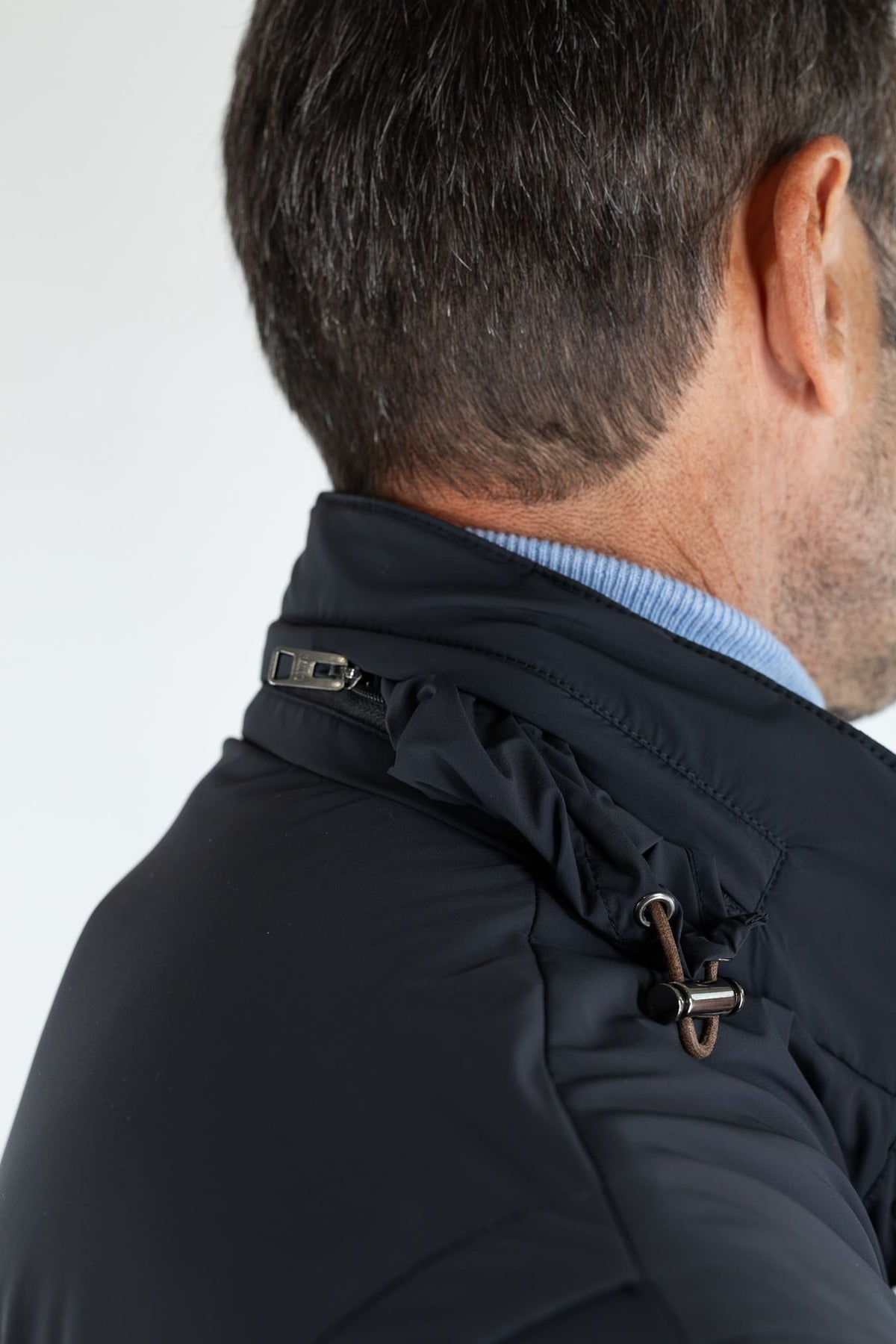 MANTO Field Jacket "Quattro" Tessuto Tecnico Blu