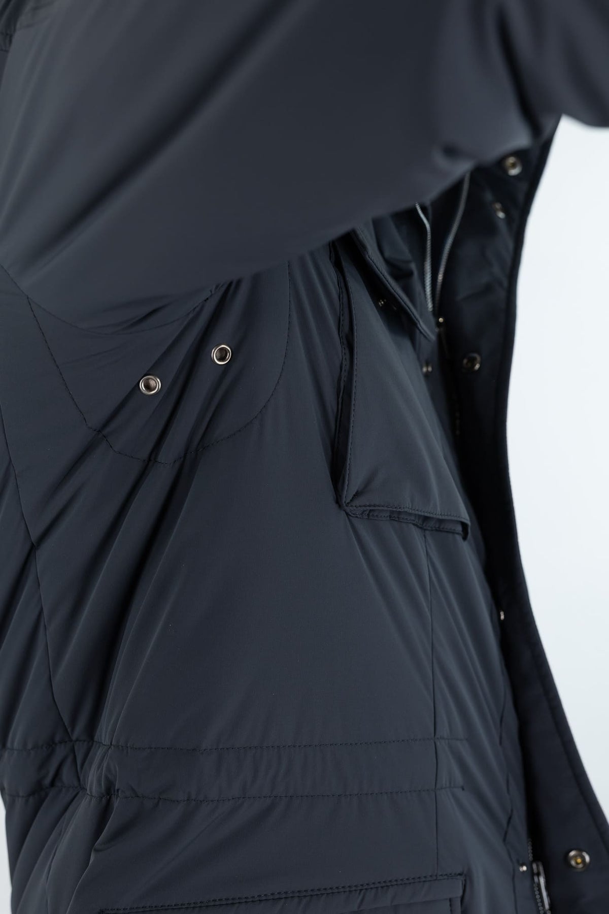 MANTO Field Jacket "Quattro" Tessuto Tecnico Blu