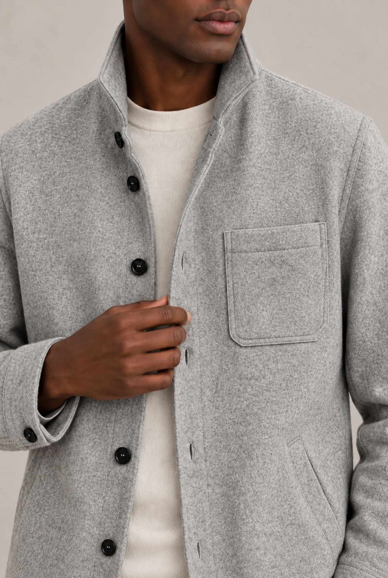 MAURIZIO BALDASSARI Overshirt Cashmere Superlight Grigio