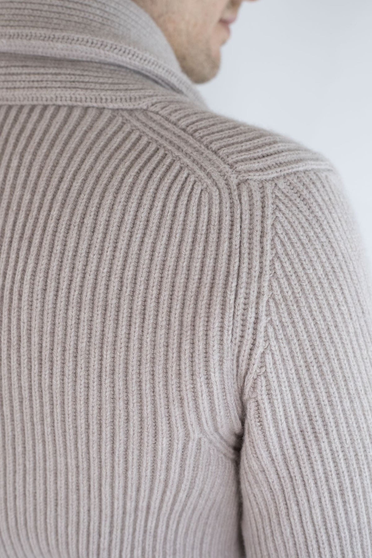MC GEORGE OF SCOTLAND Cardigan Sciallato Lana Cashmere Beige
