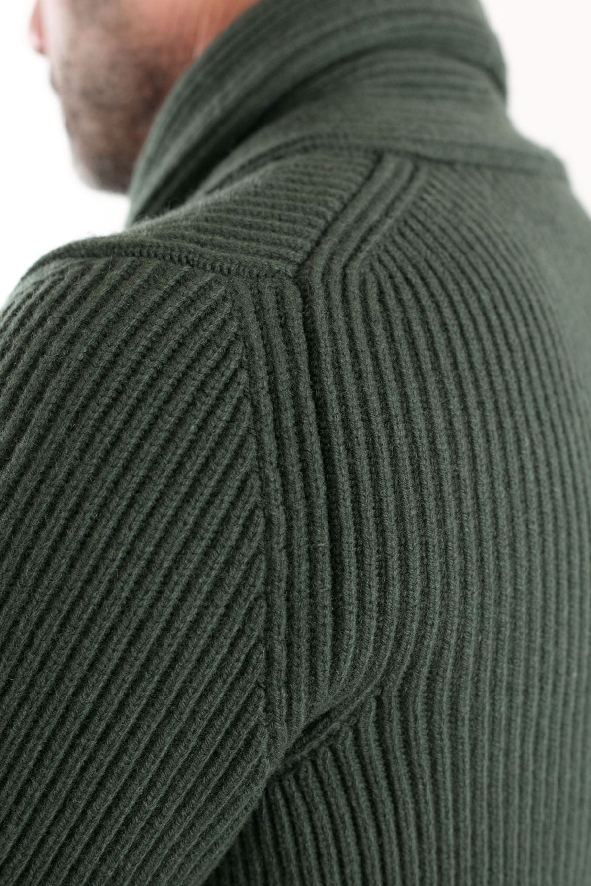MC GEORGE OF SCOTLAND Cardigan Sciallato Lana Cashmere Verde
