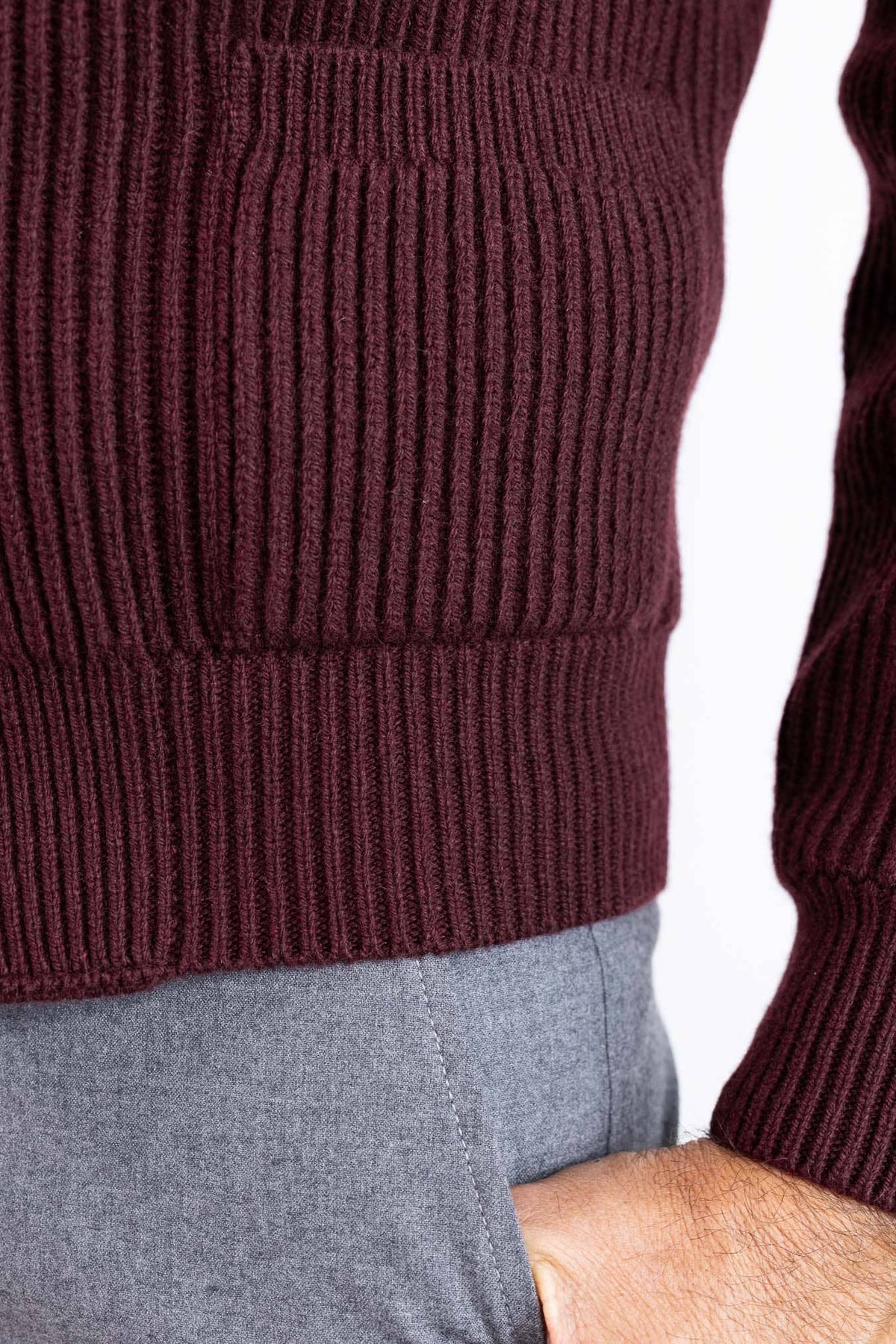 MC GEORGE OF SCOTLAND Cardigan Sciallato Lana Cashmere Burgundy