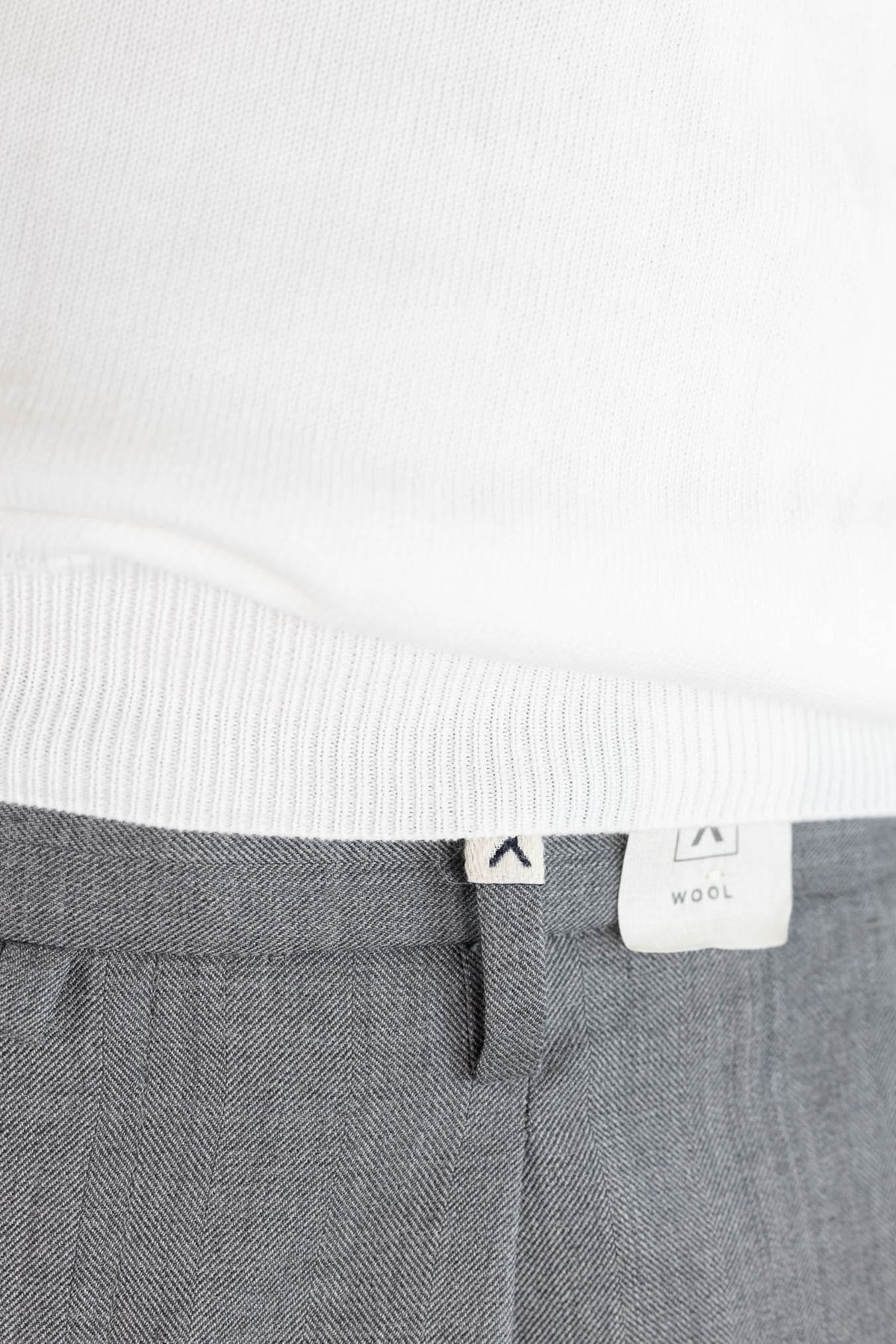 MYTHS Pantaloni Spigati Lana Cashmere Seta Grigio