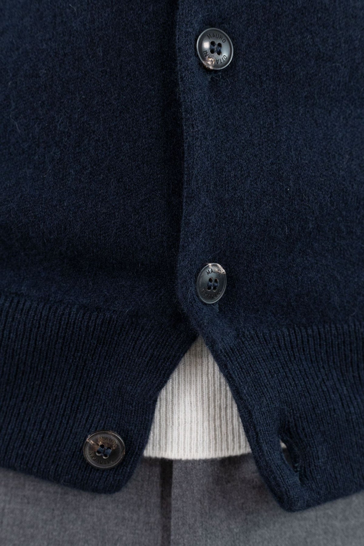 OTTAVIANI Overshirt Cashmere Interlock Blu Scuro