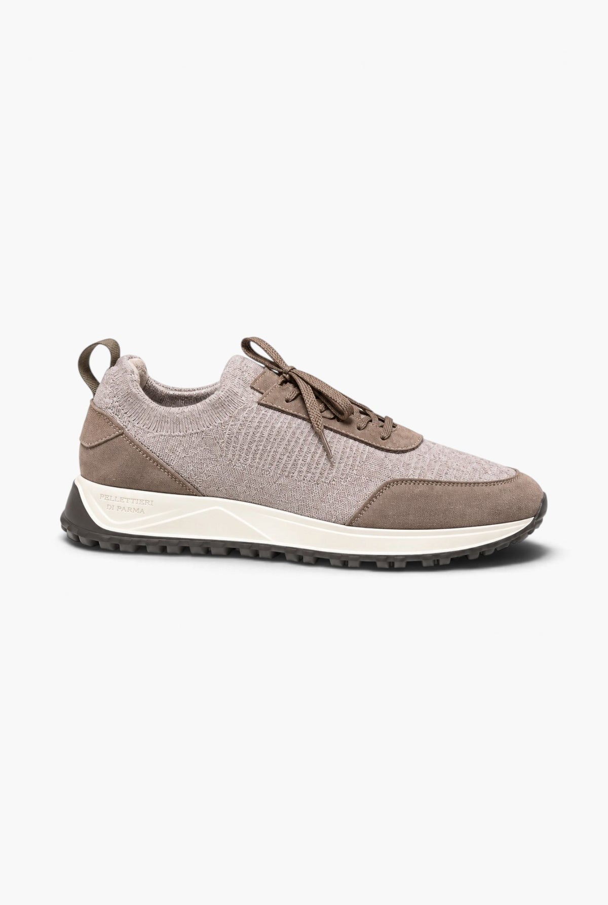 PELLETTIERI DI PARMA Sneaker Calzino Lana Cashmere Tortora