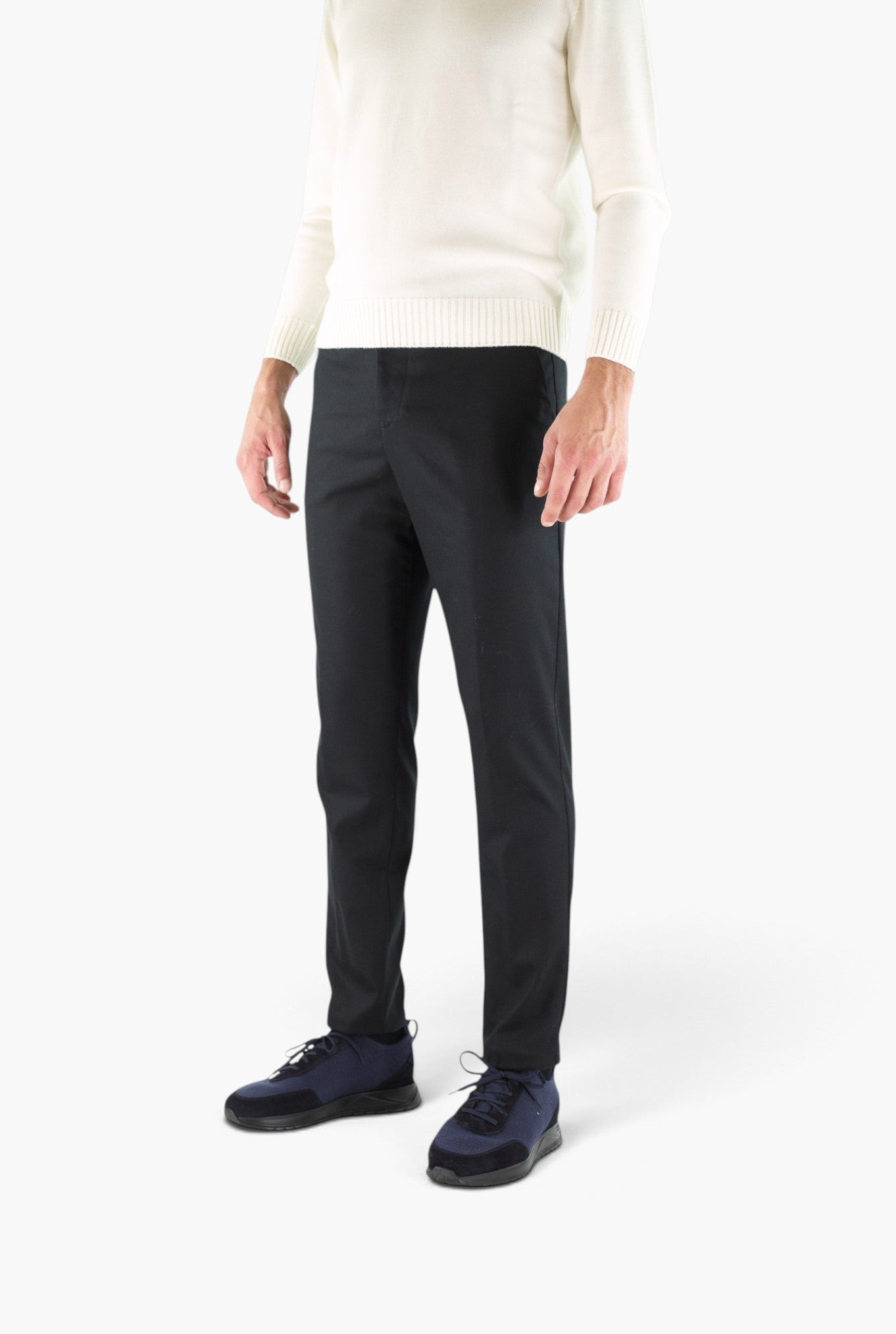 PESCAROLO Pantaloni "Evo" Lana Cashmere Nero