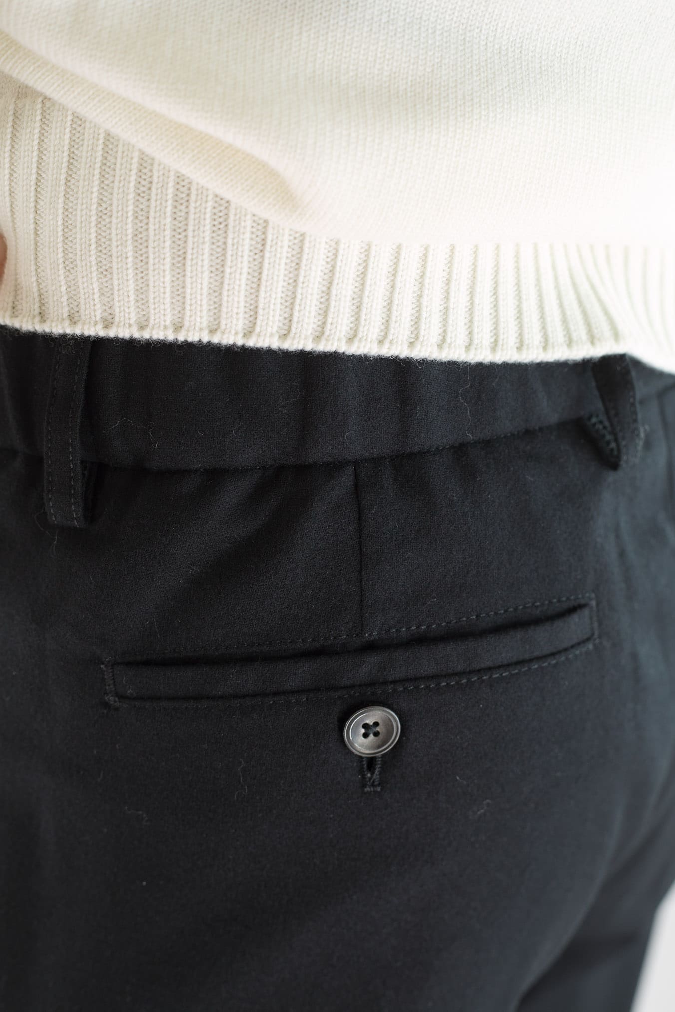 PESCAROLO Pantaloni "Evo" Lana Cashmere Nero