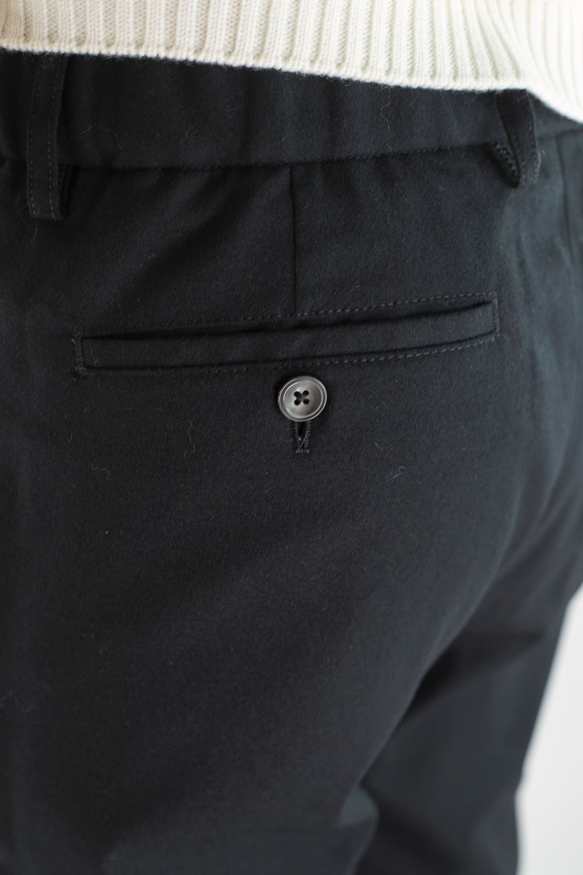 PESCAROLO Pantaloni "Evo" Lana Cashmere Nero