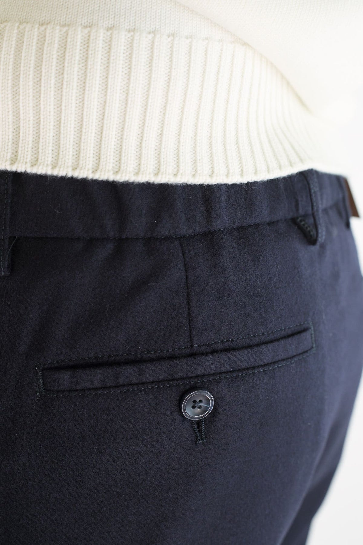 PESCAROLO Pantaloni "Evo" Lana Cashmere Blu Scuro