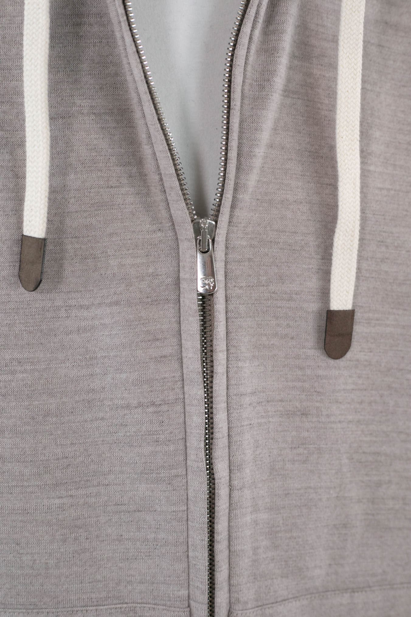 PESCAROLO Felpa Cappuccio "Mike" Jersey Lana Beige