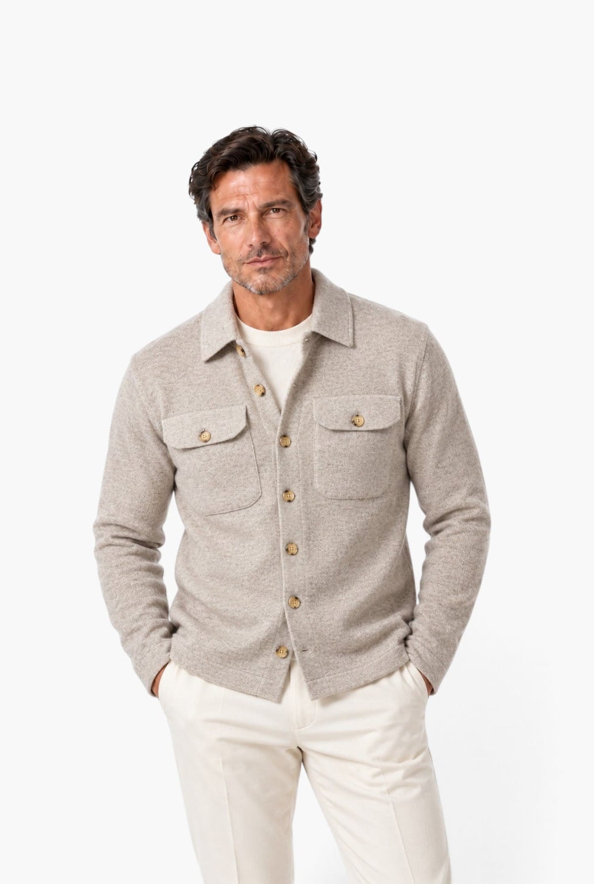 PIACENZA 1733 Overshirt Cashmere Beige Chiaro