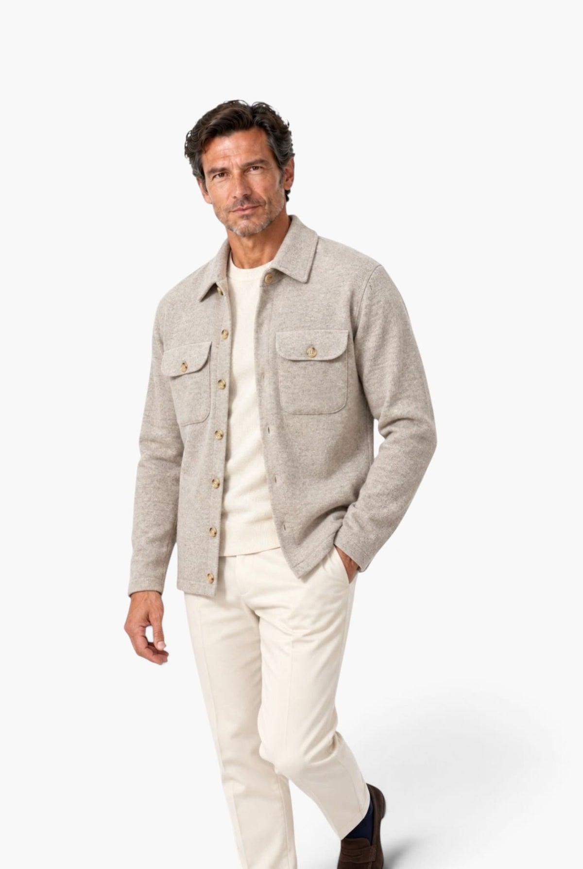 PIACENZA 1733 Overshirt Cashmere Beige Chiaro