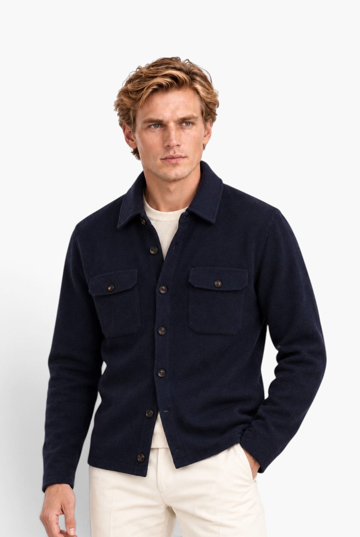 PIACENZA 1733 Overshirt Cashmere Blu Navy