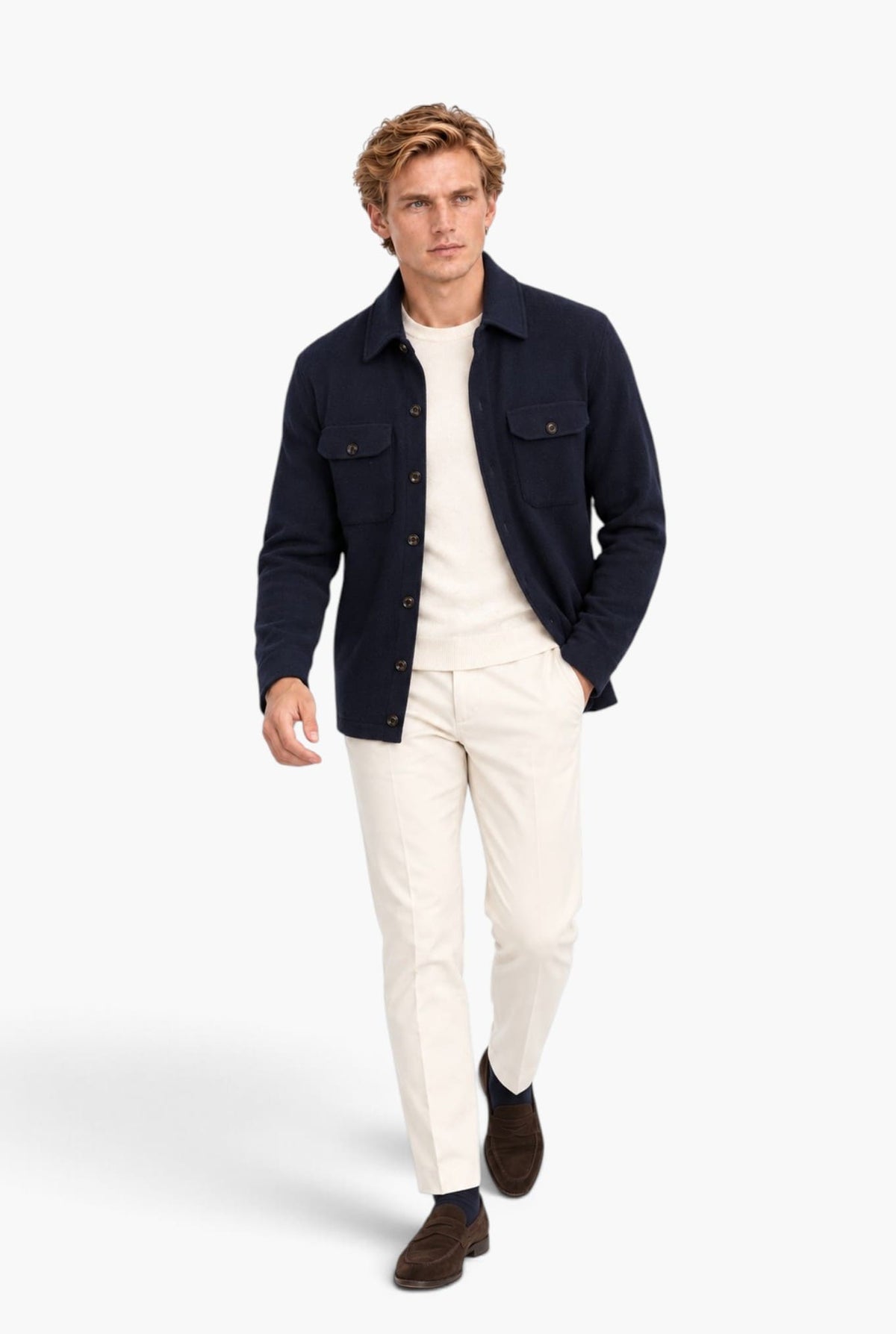 PIACENZA 1733 Overshirt Cashmere Blu Navy