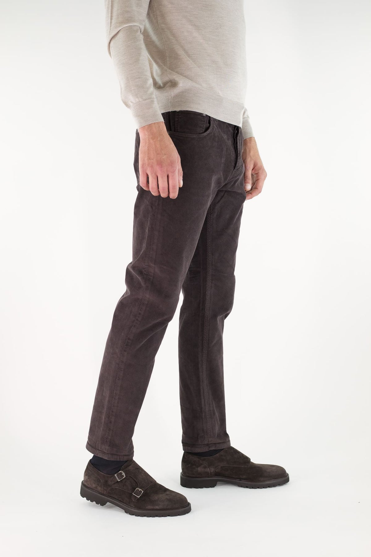 PT Pantaloni Velluto "Reggae" 5 Tasche Testa Moro