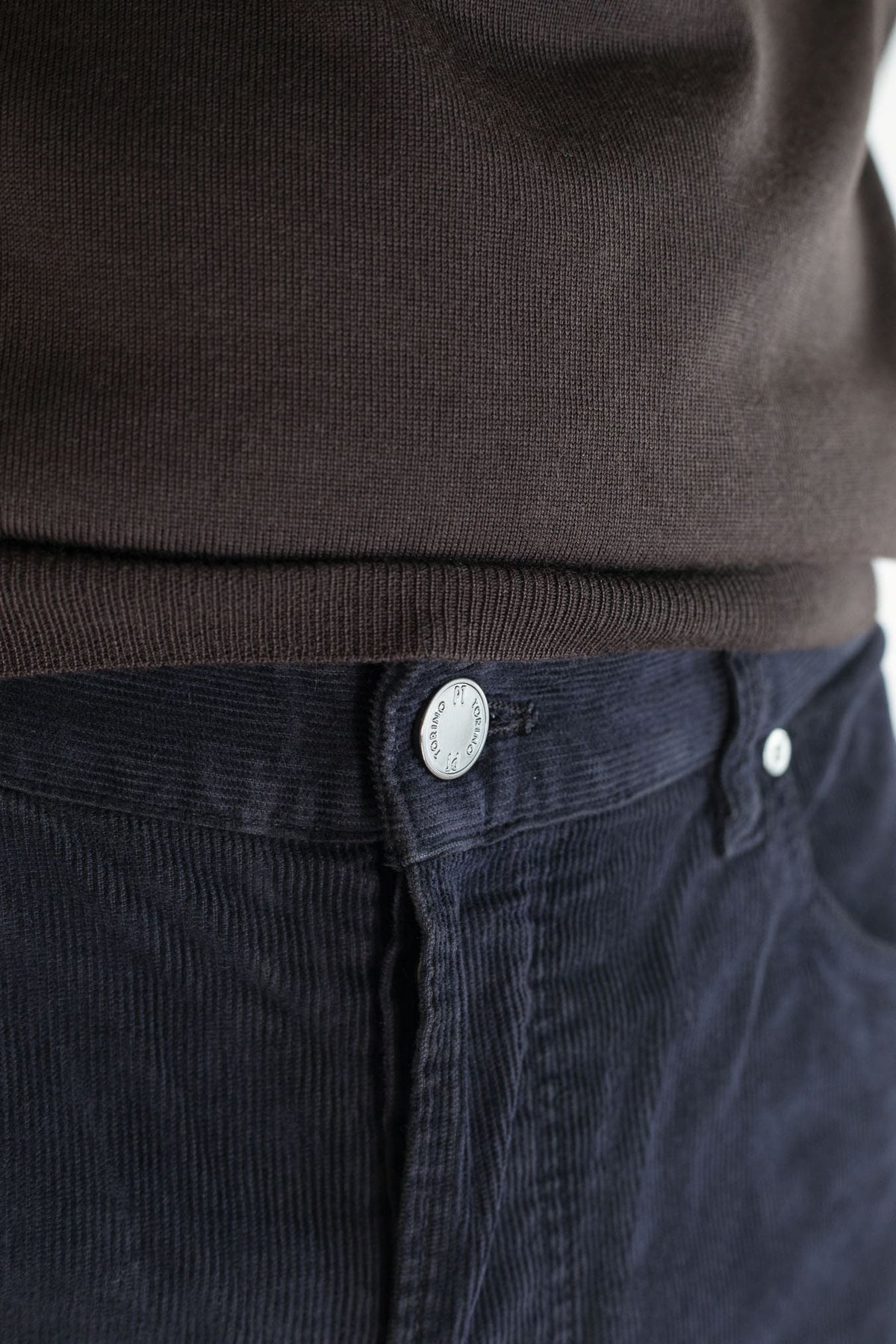 PT Pantaloni Velluto "Reggae" 5 Tasche Blu