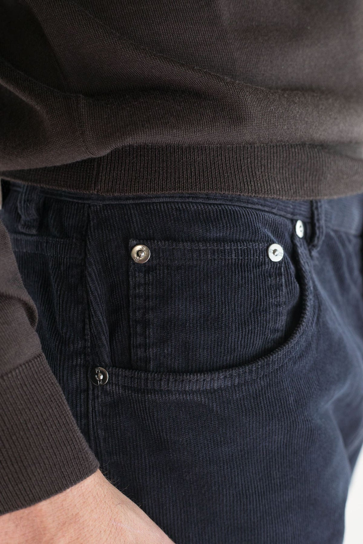 PT Pantaloni Velluto "Reggae" 5 Tasche Blu