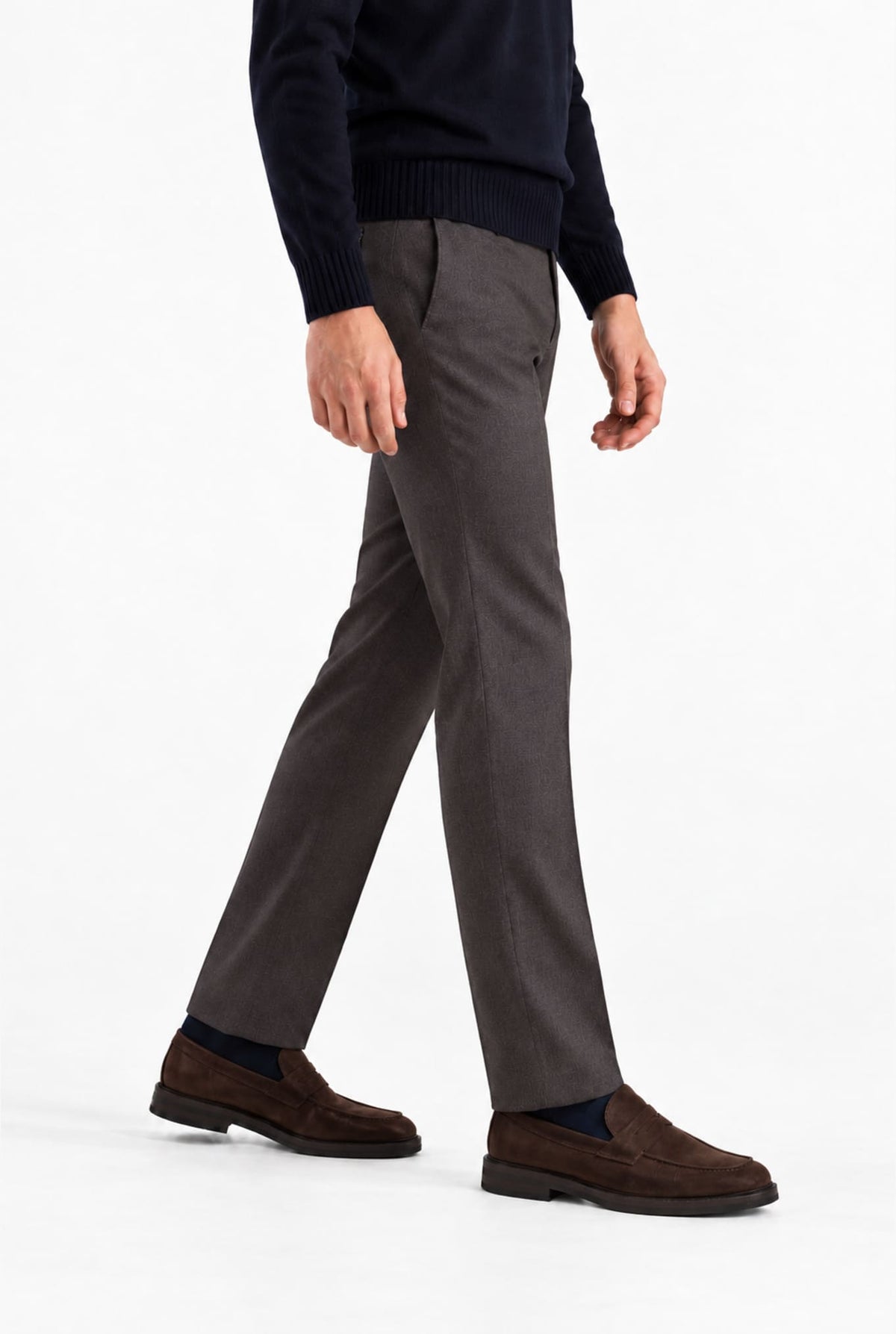 PT Pantaloni Flanella Lana Marrone